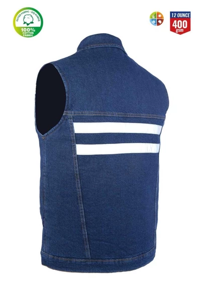 Kot İş Yeleği Myform 9128 Sona Denim 12 Ons Renk Mavi - 2