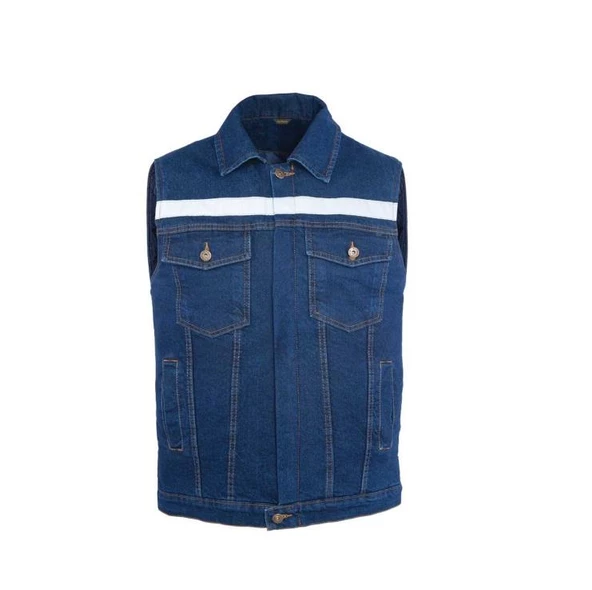 Kot İş Yeleği Myform 9128 Sona Denim 12 Ons Renk Mavi - 3
