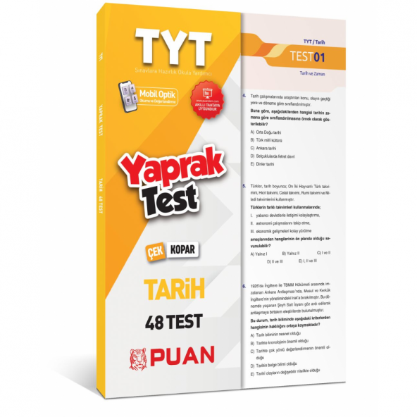 Puan Yayınları TYT Tarih Yaprak Test - 2