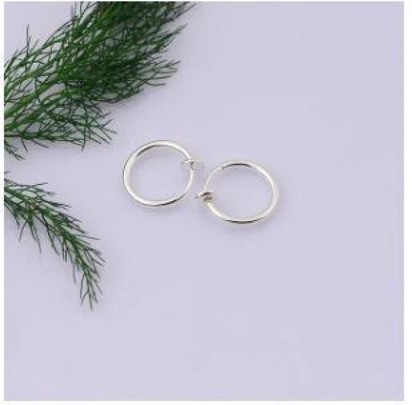 Küpe Kulak Dudak Burun Çelik Piercing Gri Kadın Erkek İthal 316 L Paslanmaz