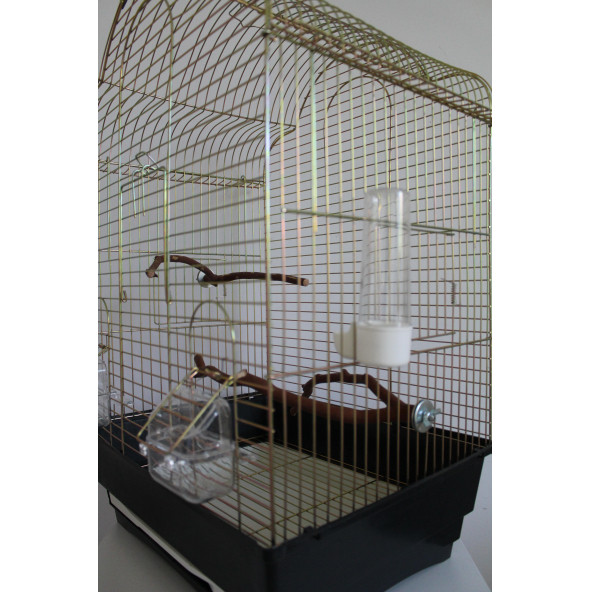 Petistera 3 Kapılı Çekmeceli Galvaniz Kuş Kafesi 67X42X32 cm - 3