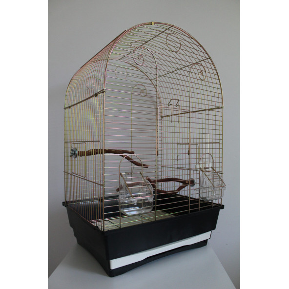 Petistera 3 Kapılı Çekmeceli Galvaniz Kuş Kafesi 67X42X32 cm