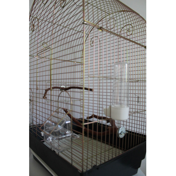 Petistera 3 Kapılı Çekmeceli Galvaniz Kuş Kafesi 67X42X32 cm - 3