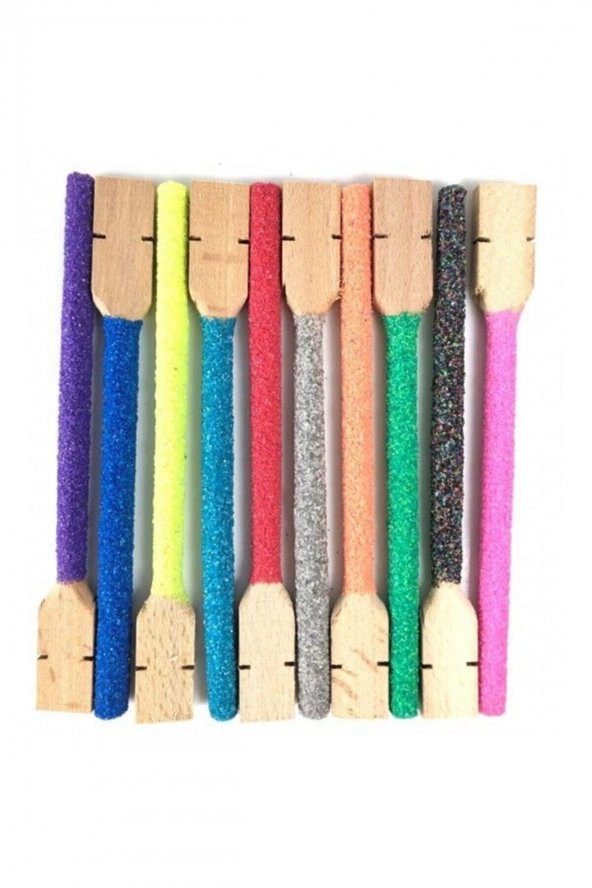 18 CM RENKLİ KUMLU TÜNEK - 2 ADET