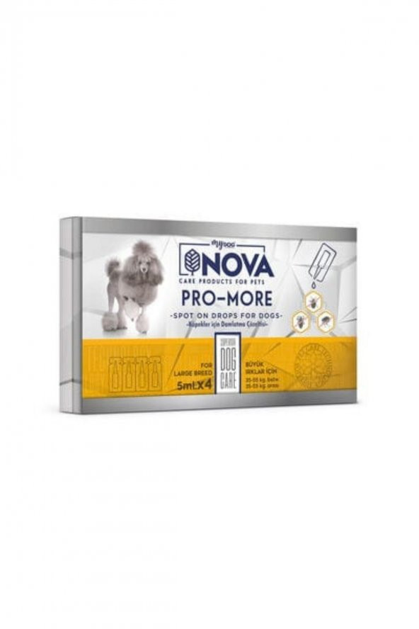 Nova Büyük Irk Köpek Sağlık Damlası 35-55 Kg Arası - 5 ml x 4 Adet - 1