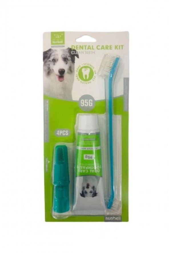 Nunbell Kedi-Köpek Diş Fırçası Ve Diş Macunu Seti Dental Kit