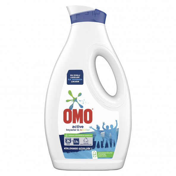 Omo Sıvı Deterjan Active Beyazlar ve Renkliler 1690 Ml - 2