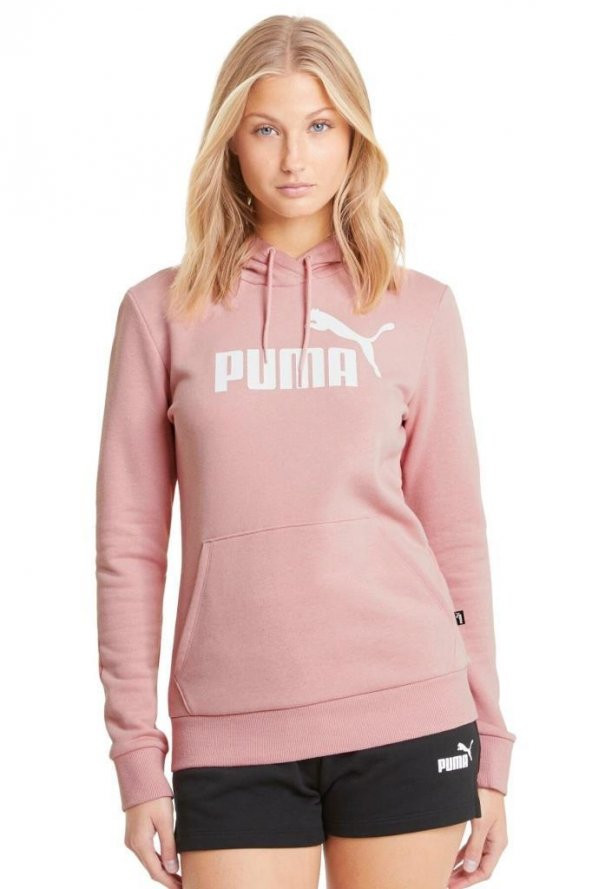 Puma ESS Logo Hoodie Kadın Sweatshirt Pembe XS-XL