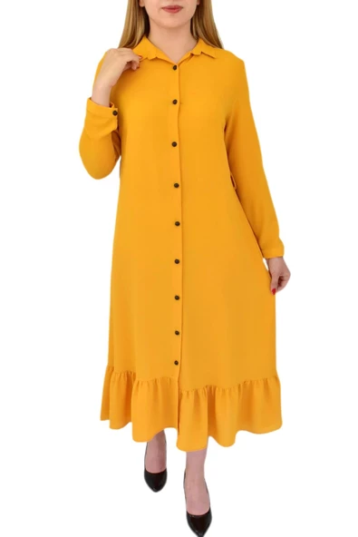Kadın Sarı Elbise MNLS-09 ürün görseli