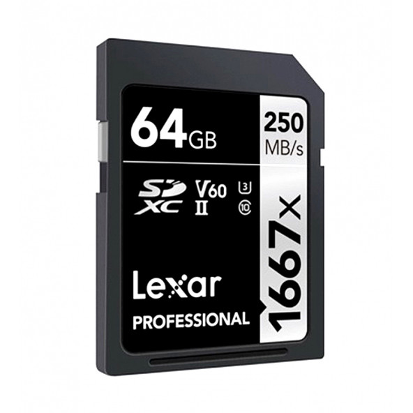 Lexar Professional 64GB SDXC UHS-II U3 C10 4K V60 1667x 250MB/s