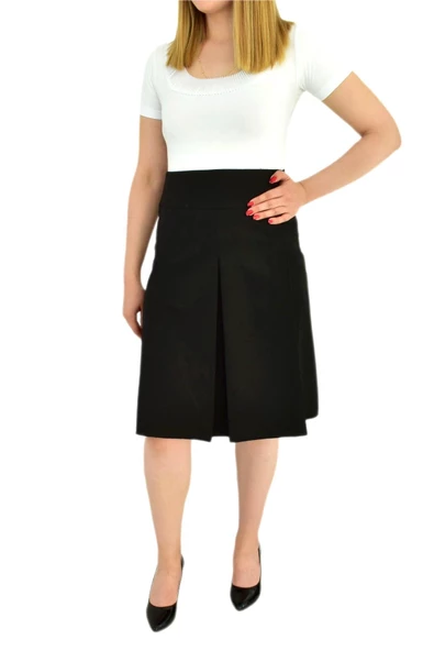Kadın Etek Çift Pileli Siyah BGL-1245S - Resim 6
