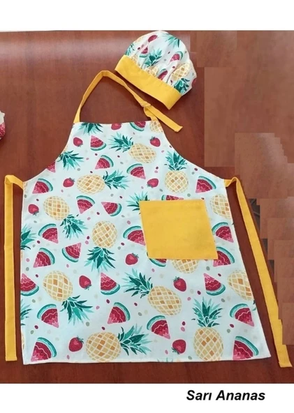 Şapkalı Mutfak Önlüğü, Aşçı Önlüğü Seti (Yetişkinler İçin) - 4