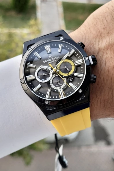 Daniel Klein DKISTE620 Sarı Renk İç Göstergeleri Aktif Fonksiyonlu Erkek Kol Saati ürün görseli 1