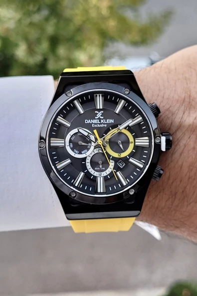 Daniel Klein DKISTE620 Sarı Renk İç Göstergeleri Aktif Fonksiyonlu Erkek Kol Saati - Resim 2