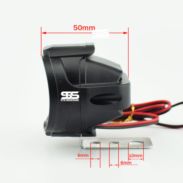 2 Adet Motosiklet Scooter Led Sis Farı Çakar Ve Sabit Mod 6 Ledli - 5