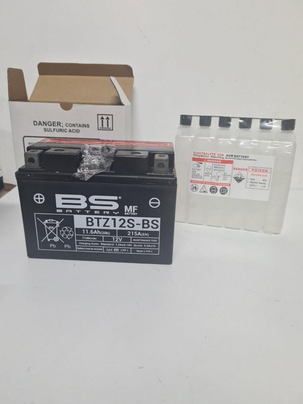 Bs Btz12s-Bs 2012-2014 Honda NC 700 DC Integra Uyumlu Akü Sulu Akü