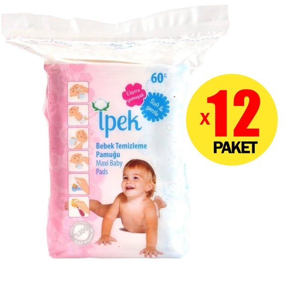 İpek Hidrofil Maxi Bebek Pedi 12x60