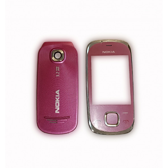 Nokia 7230 Kapak Nokia 7230 uyumlu Pembe ön Kapak Arka Kapak ve Tuş Takımı
