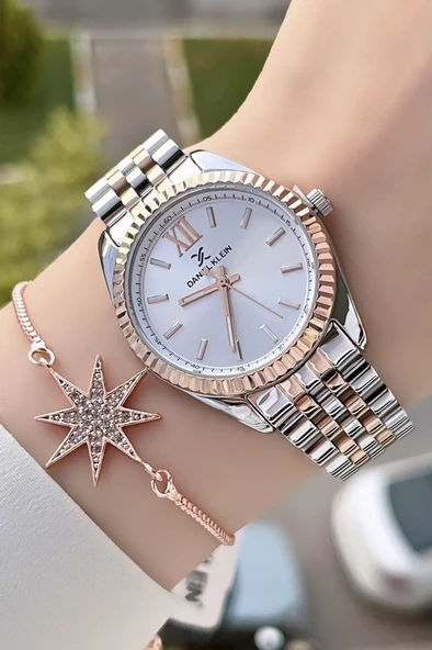 Daniel Klein DKISTE185 Rose Gümüş Renk  Kadın Kol Saati ve Bileklik ürün görseli 1