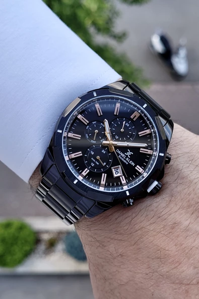 Daniel Klein DKISTE195 Siyah Renk İç Göstergeleri Aktif Fonksiyonlu Erkek Kol Saati - Resim 3