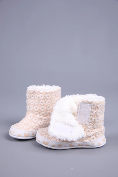 Kız Bebek Patik Panduf Yenidoğan İlk Adım Ayakkabı Kutulu Hediyelik - 4