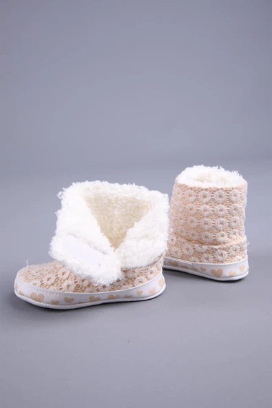 Kız Bebek Patik Panduf Yenidoğan İlk Adım Ayakkabı Kutulu Hediyelik - 7