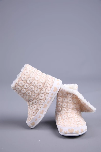 Kız Bebek Patik Panduf Yenidoğan İlk Adım Ayakkabı Kutulu Hediyelik - 5