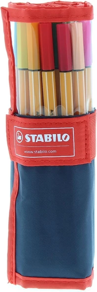 Stabilo Point 88 RolletSet 25'li Fineliner Rulo Kalemlik Set / 8825-021