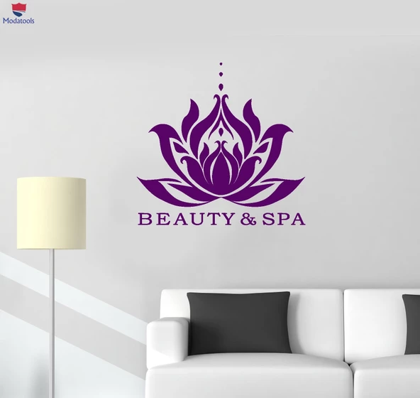 Dekorasyon Duvar Sticker Güzellik Salonu Spa Lotus Rahatlatıcı Masaj Odası Iç Çıkartmalar