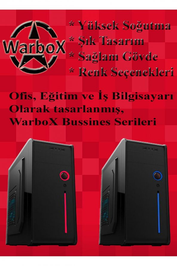 WarboX Trevor İ3 3.30ghz 8gb Ram 240gb Ssd 250gb Hdd R7 240-4gb E.Kartı 19" Monitör Gaming Bilgisaya - 2
