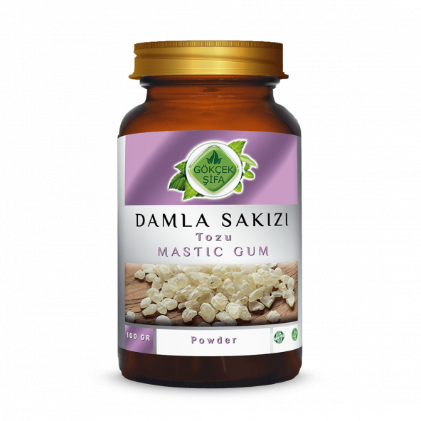 Gökçek Şifa Damla Sakızı Tozu 100 gr. Cam Kavanoz - 1