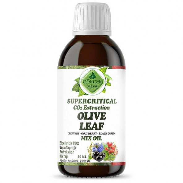 Gökçek ŞifaZeytin Yaprağı Süperkritik Mix Yağı 50 ml (OLİVE LEAF SUPERCRİTİCAL MİX OİL)