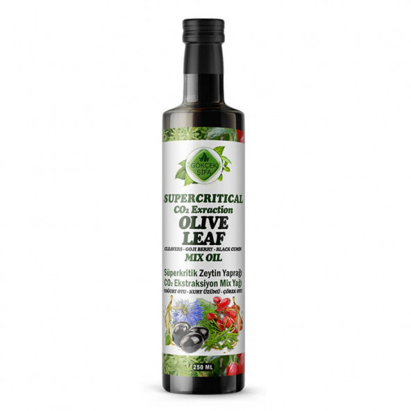 Gökçek Şifa Zeytin Yaprağı Süperkritik Mix Yağı 250 ml (OLİVE LEAF SUPERCRİTİCAL MİX OİL