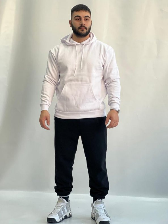 NO 601  UNİSEX DESENSİZ 2 İPLİK ŞARDONLU KAPŞONLU SWEAT - 3