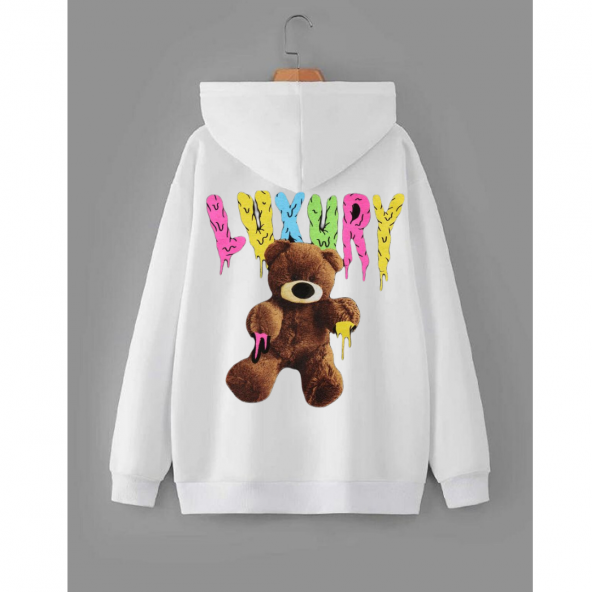 NO 601  kapşonlu baskılı unisex sweat - 2