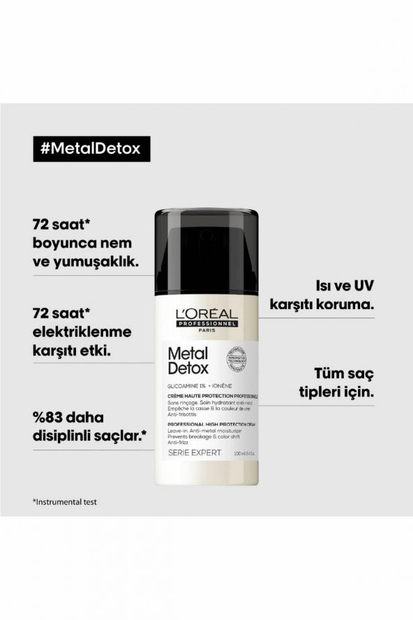 Loreal Professionnel Serie Expert Metal Detox Yüksek Korumalı Krem 100 Ml - 3