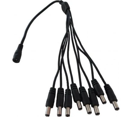 8li DC Power Jack Çoklayıcı Kablo (1 Dişi Uç/ 8 Erkek Uç ) - Resim 3