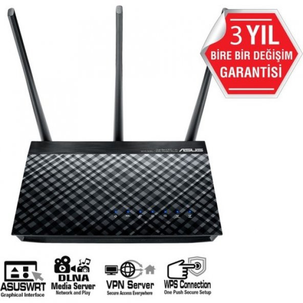 Asus DSL-AC51 DualBand Dlna Vpn ADSL VDSL-FiBER Modem Router - 2