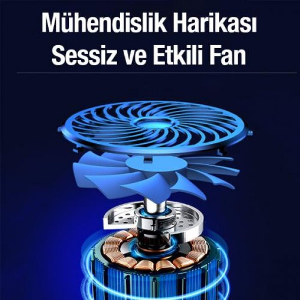 Coofbe Profesyonel Laptop Soğutucu 2 USB Giriş RGB Işıklı Göstergeli 5 Fanlı 7 Farklı Yükseklik Ayarlı - 3