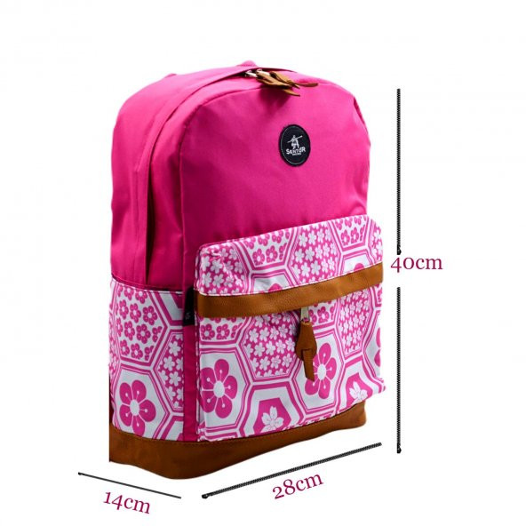 Sentor SN-2020  Laptop Bölmeli Okul Sırt Çantası 2 Bölmeli Pembe - 2