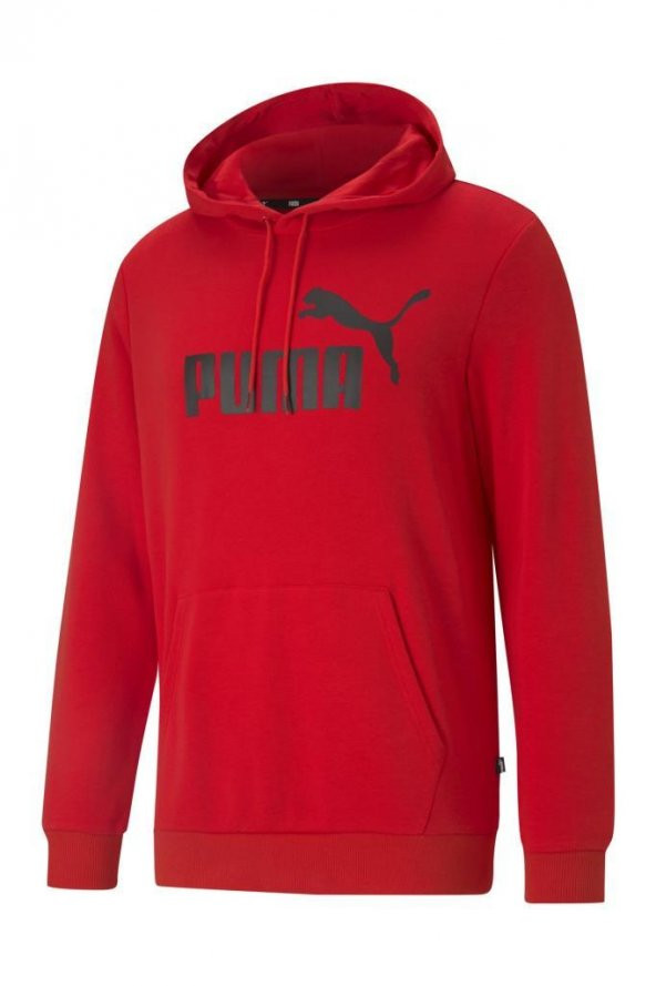 Puma ESS Big Logo Hoodie Erkek Sweatshirt Kırmızı S-XL