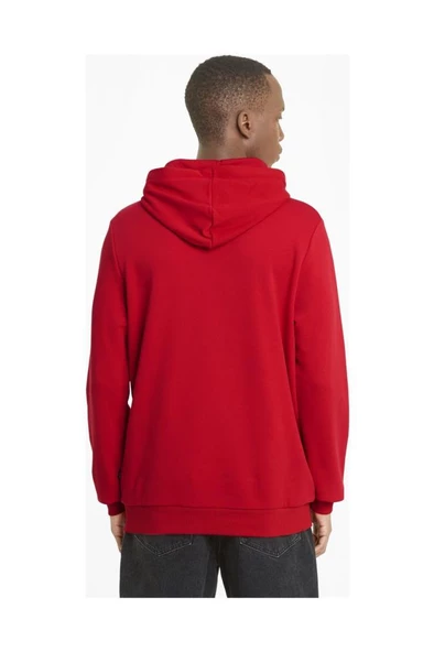 Puma ESS Big Logo Hoodie Erkek Sweatshirt Kırmızı S-XL - 4