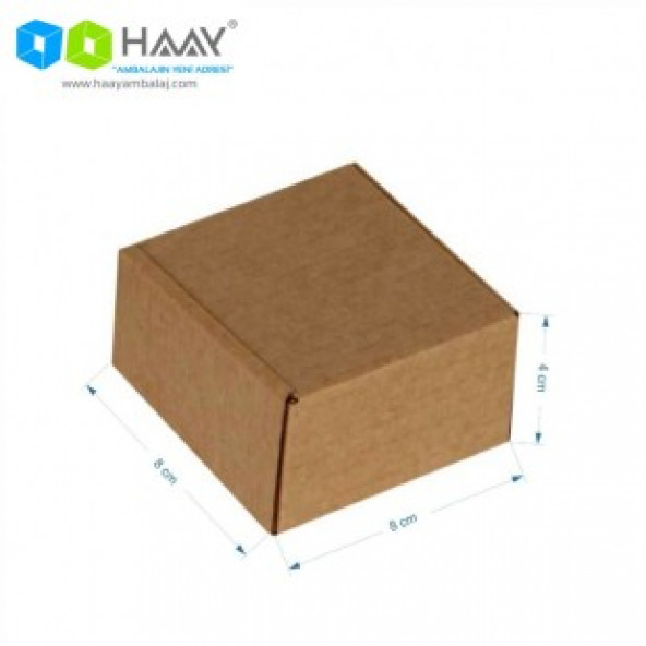 HAAY AMBALAJ 8x8x4cm Kutu - Kraft (75 ADET)