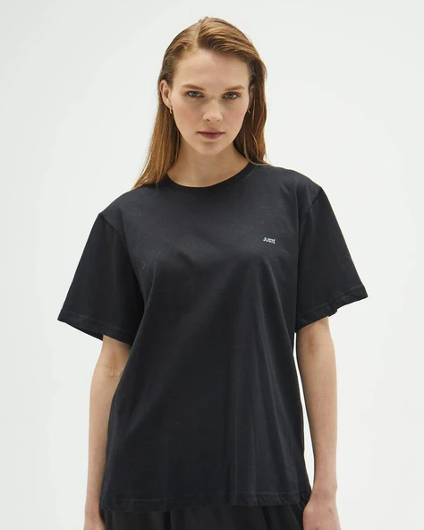 Siyah Oversize Uzun Unisex T-shirt