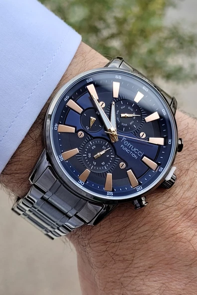 Ferrucci FCISTE36 İç Fonksiyonları Aktif Fonksiyonlu Erkek Kol Saati - Resim 3