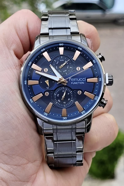 Ferrucci FCISTE36 İç Fonksiyonları Aktif Fonksiyonlu Erkek Kol Saati - Resim 4