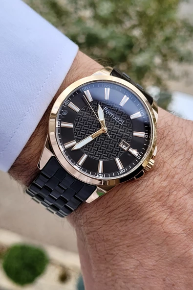 Ferrucci FCISTE45 Takvimli 2 Yıl Garantili Erkek Kol Saati - Resim 3