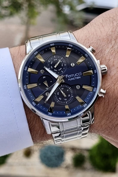 Ferrucci FCISTE157 İç Fonksiyonları Aktif Fonksiyonlu Erkek Kol Saati - Resim 2