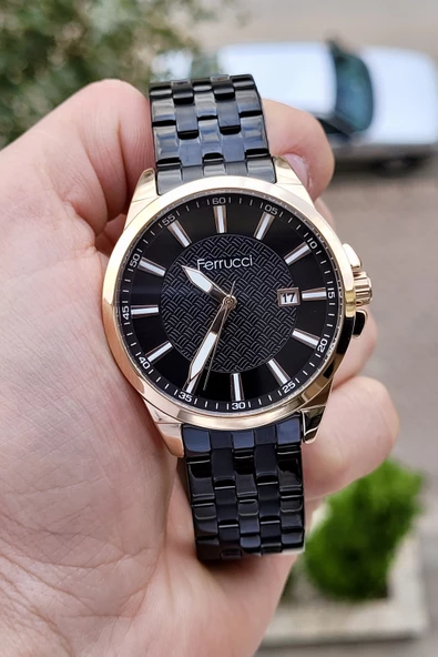 Ferrucci FCISTE45 Takvimli 2 Yıl Garantili Erkek Kol Saati - Resim 5