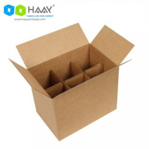 HAAY AMBALAJ 25x17x20cm Seperetörlü Uzun Bardak Kolisi (10 Adet) - 2